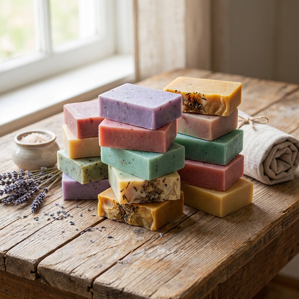Sabonetes Artesanais na Mesa